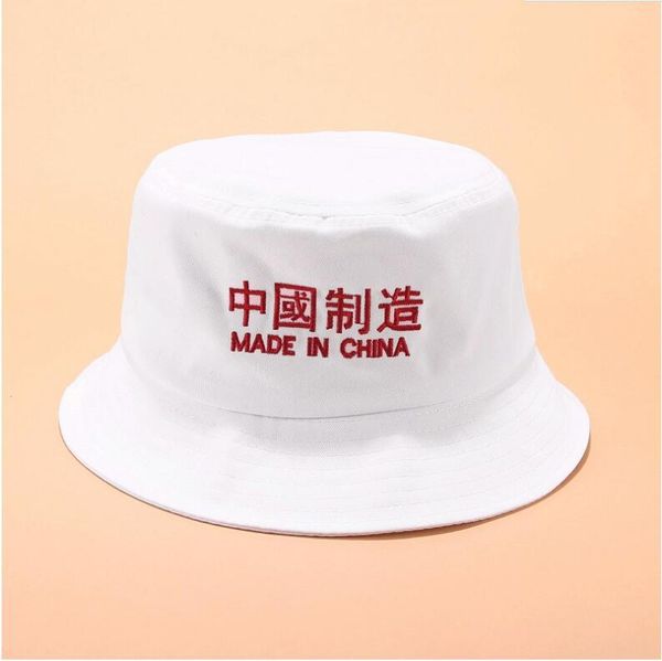 

2020 creative embroidery bucket hat cute cartoon bob cap hip hop gorros men summer caps panama fishing bucket hat