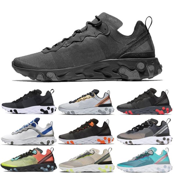 

2021 new react element 55 87 outdoor shoes se taped seams royal tint solar red metallic gold mens women trainer sports sneakers 36-45