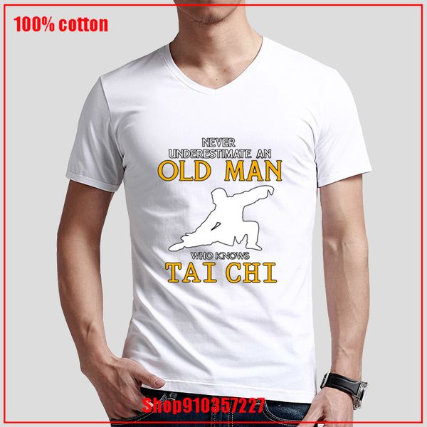 

new arrival love neck casual never underestimate an old man who knows tai chi print short sleeve sport hooded sweatshirt hoodie t shirt
