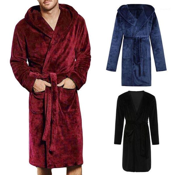 

thinkthendo new mens & ladies cotton hooded bathrobe towelling bath robe dressing gownx11, Black;brown