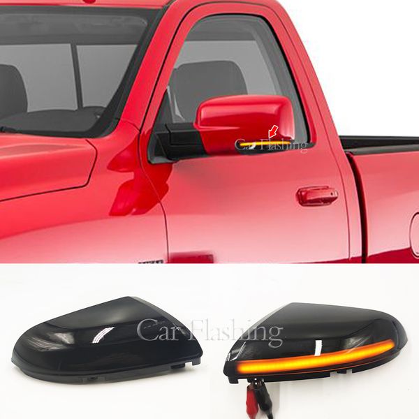 

2pcs amber for dodge ram 1500 2500 2009-2018 car bulbs car led side mirror light turn signal dynamic indicator lamp accessories