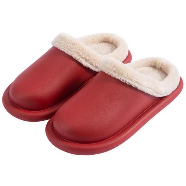 

winter slippers women plush warm home slippers women waterproof outside cotton shoes woman casual warm outdoor, Black