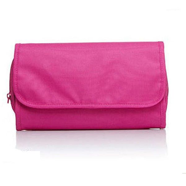 

canvas wash pouch with hook hanging folding large capacity solid accessories storage clear toiletry makeup bag travel men women1