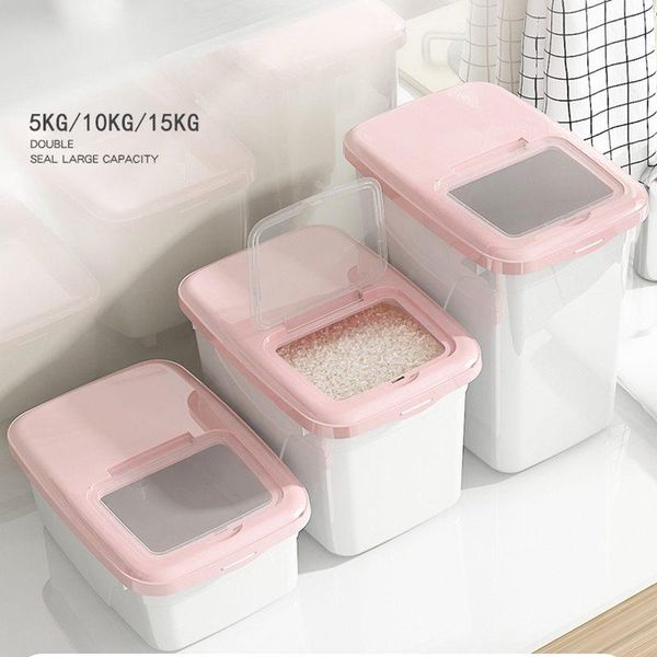 

nordic plastic cereal dispenser storage box kitchen rice grain container organizer grain storage container jars