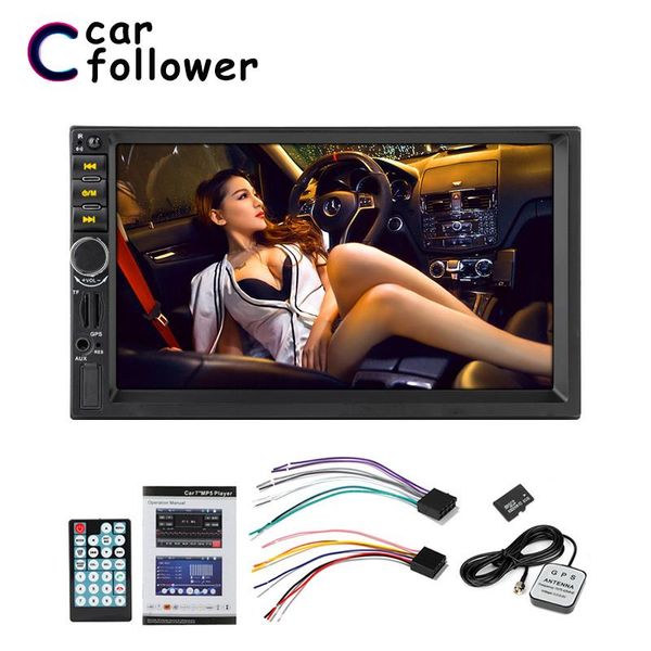 

7021g autoradio car audio 2 din gps navigation 7'' lcd touch screen mp5 auto radio stereo bluetooth fm car multimedia player