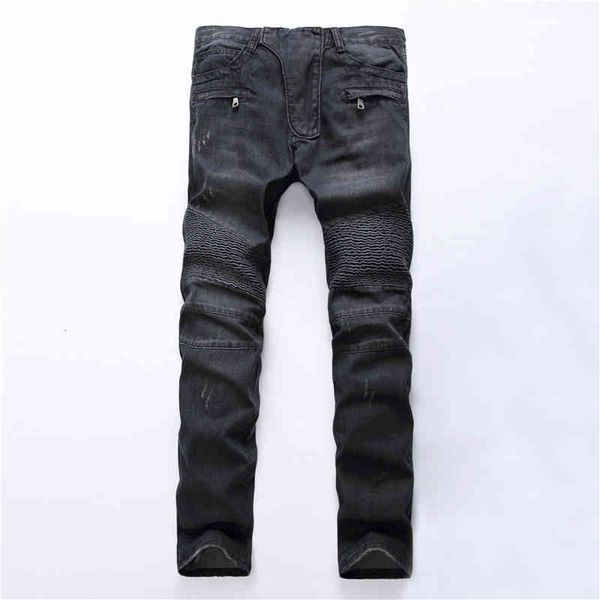 

jeans men's distressed ripped skinny fashion mens slim motorcycle moto biker causal denim pants hip hop men 003 60xq, Blue
