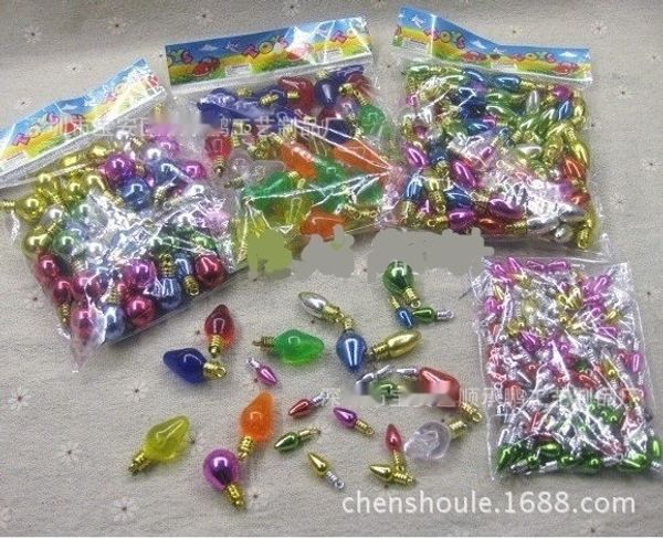 

s3mdf a variety of day electroplating bulbs bags mixed color plastic decoration diy bulb accessory bulb diy lamp beads small accessories ava
