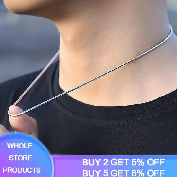 

925 sterling silver necklace women, silver fashion jewelry snake chain 1mm necklace 16 18 20 22 24 26 28