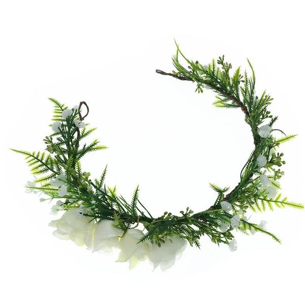 

2pcs/set flower headwear women hair accessories asparagus flower wreath crown headband hat decoration adjustable floral qylbha