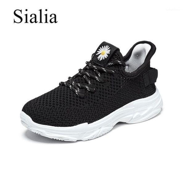 

athletic & outdoor sialia mesh children casual shoes for boys sneakers kids shoe girls sneaker breathable tpr solid footwear school lace-up, Black