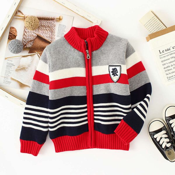 

cotton new plush padded et children's cardigan sweater boys, Blue