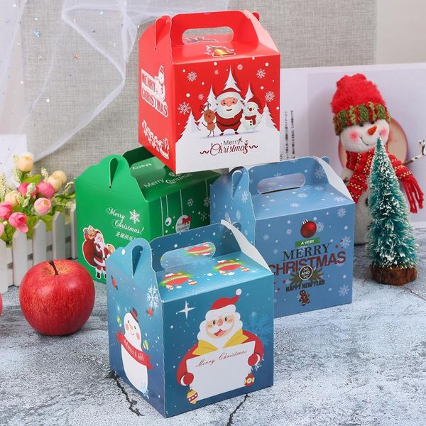 

stobag 20pcs handle paper box christmas candy chocolate package box favor party handmade decorating supplies new year gifts wmtyiq