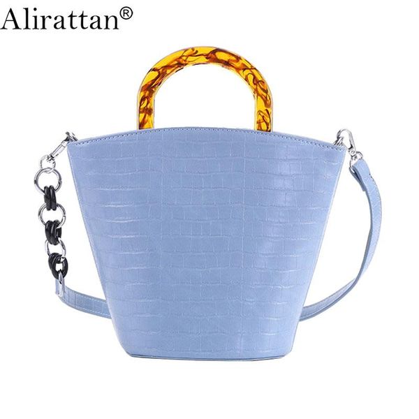 

alirattan crocodile pattern bucket bag designer fashion women shoulder messenger bag travel shopping h334