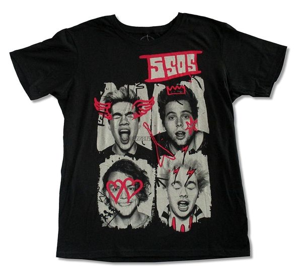 

взрослые 5 секунд summer red graffiti black mens балахона дизайнеры футболка толстовка