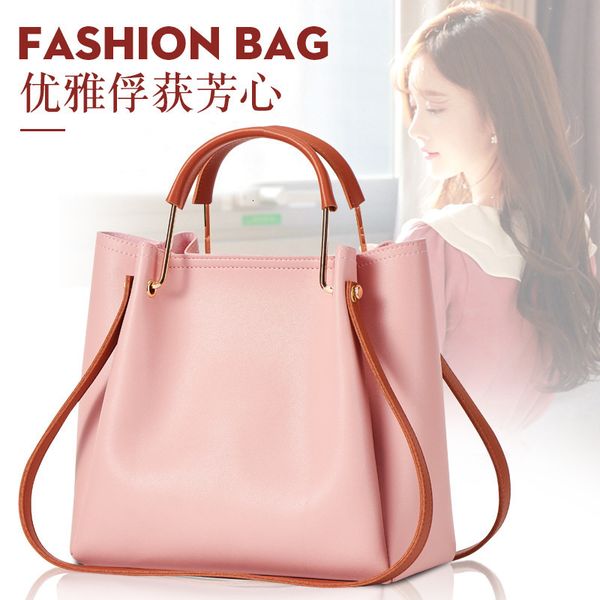 

hbp non-brand simple wooden bead bucket type portable single shoulder bag hand bag large capacity lady bag sport.0018