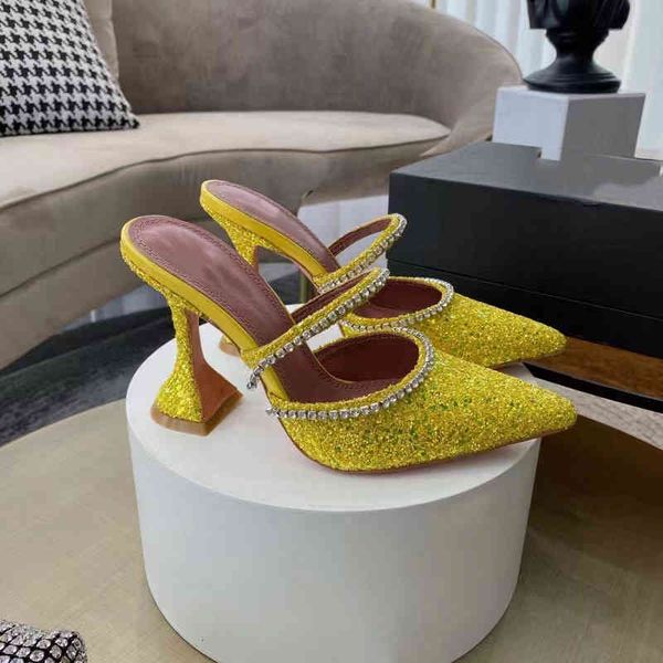 

bing slipper women summer pumps shoes high crystal straps stiletto heels pointed toe party wedding sandals, Black