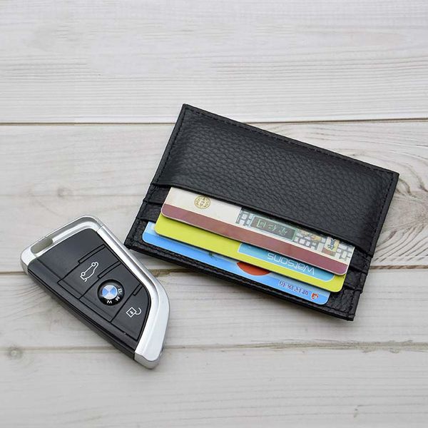 

2021 credit card holder small front pocket slim wallet secure thin coin purse, Brown;gray