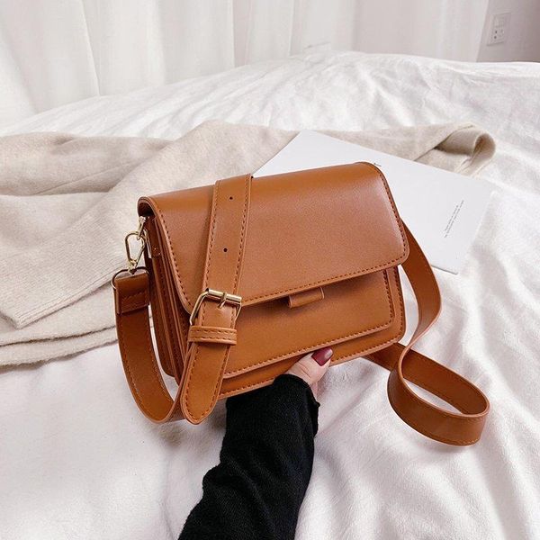 

fashion woman shoulder bag pu leather youth ladies small square bag light wild simple female daily messenger waterproof blue