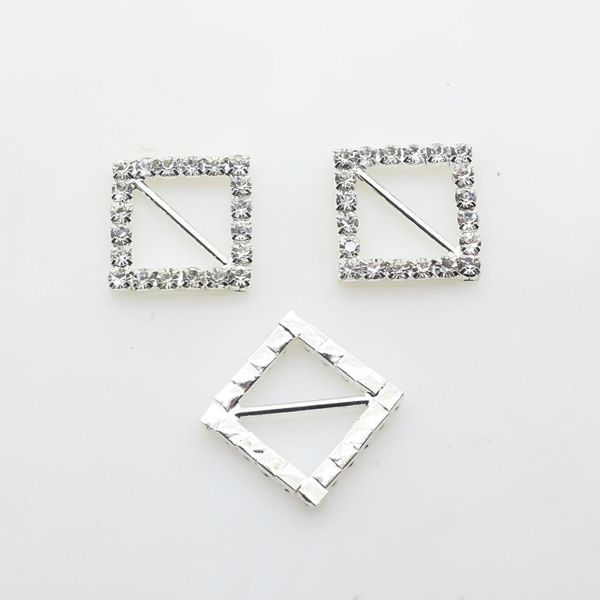 

новые 10pcs / серия ромбическая металла ленты пряжки 20мм ползунки для сумок clear кристалл шитье пряжки для украшения венчания wmtblw bdega, Black