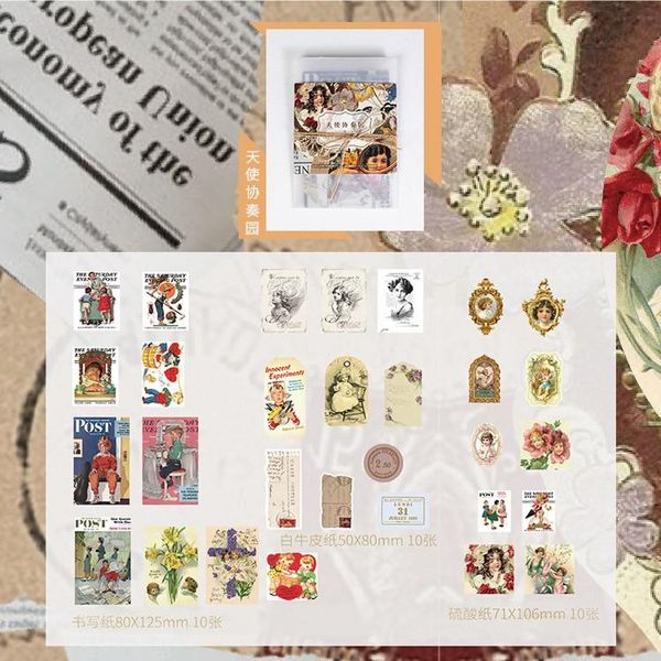 

30 sheets package retro transparent paper notepad post it note paper note paper school office supplies stationery craft bbynhz sweet07