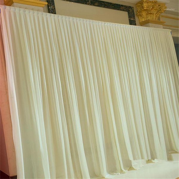 

curtain & drapes 3x6m ice silk fabric white wedding backdrop curtains for party banquet decoration stage drops1