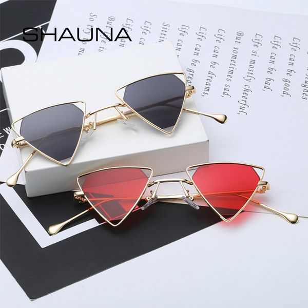 

retro metal triangle sunglasses women fashion shauna candy colors clear red yellow pink sun glasses men