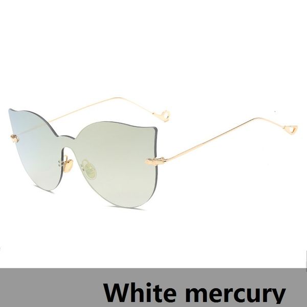 

2021 summer cool sunglasses new fashion sunglass women stylish rimless sun couple gradient wear glasses d7056-5 69xt, White;black