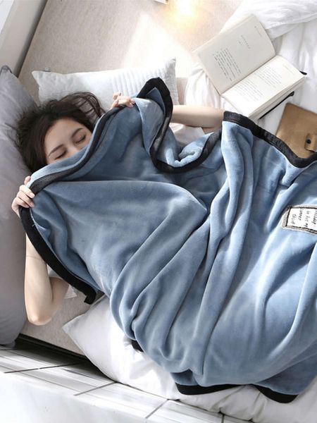 

air conditioning quilt sofa office single dormitory students winter coral nap blanket