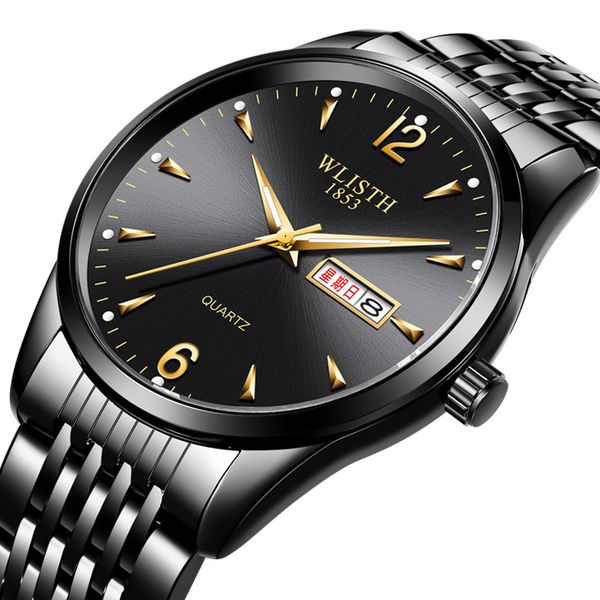 

luxury fashion mens quartz watch business men watches brand luxury full steel waterproof clock male wristwatch men reloj fashion design, Slivery;brown