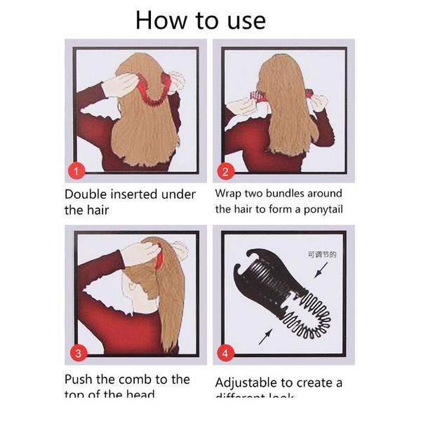 

1pcs soft bendabe side hair combs plastic braided hair comb styling tool hairdressing headwear acc jllnqu, Silver