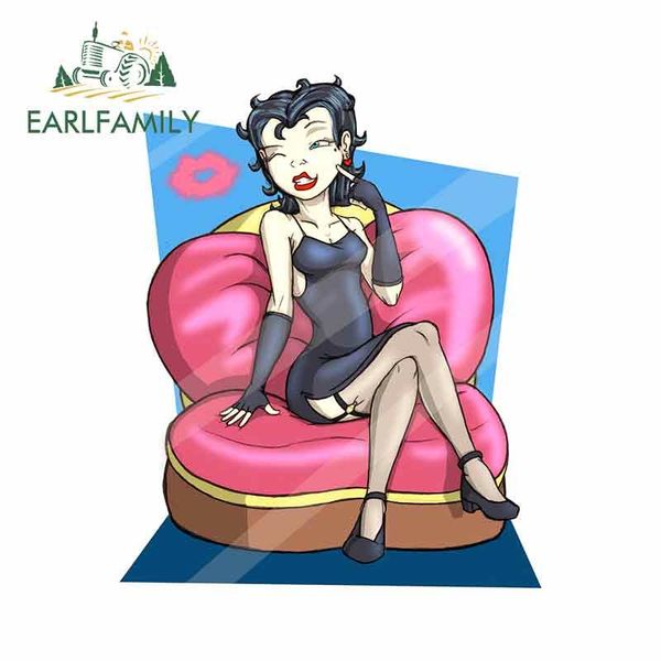 

earlfamily 13cm x 10.6cm for betty boop on the couch creative car sticker diy stickers funny waterproof custom printing decal qylrnd mywjqq