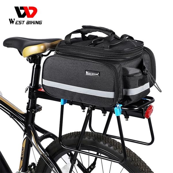 WEST BIKING Fahrrad 3 in 1 Kofferraumtasche Rennrad Mountainbike Radfahren Doppelseitiger Gepäckträger Gepäck Hecksitz Packtasche 220222