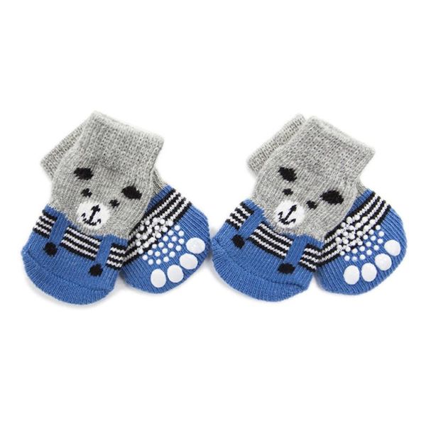 

pet dog puppy non-slip socks with animal and size