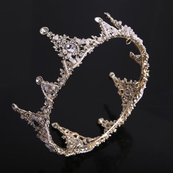 

mthree headdress new baroque piece wedding bridal accessories 18-year-old crown female hair set k, Silver