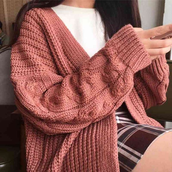 

cardigan coat womens pockets sweater long women warm sweater knitted female winter, White;black