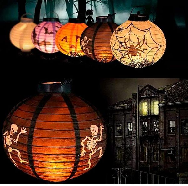 

fengrise бумаги тыквы фонарь хэллоуин фонарь украшения led haloween украшения для дома diy подвесной фонарь лампа supplies sqcytu