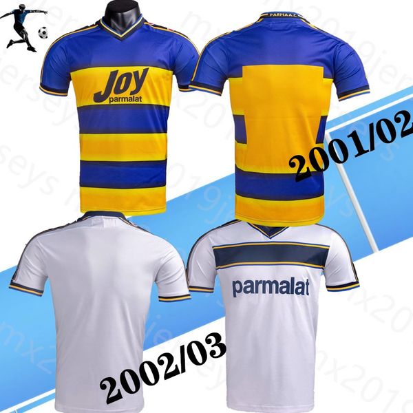 

2001 2002 parm a home retro soccer jersey 01 02 nakata sukur cannavaro di vaio micoud almeyda vintage classic old football shirt, Black;yellow