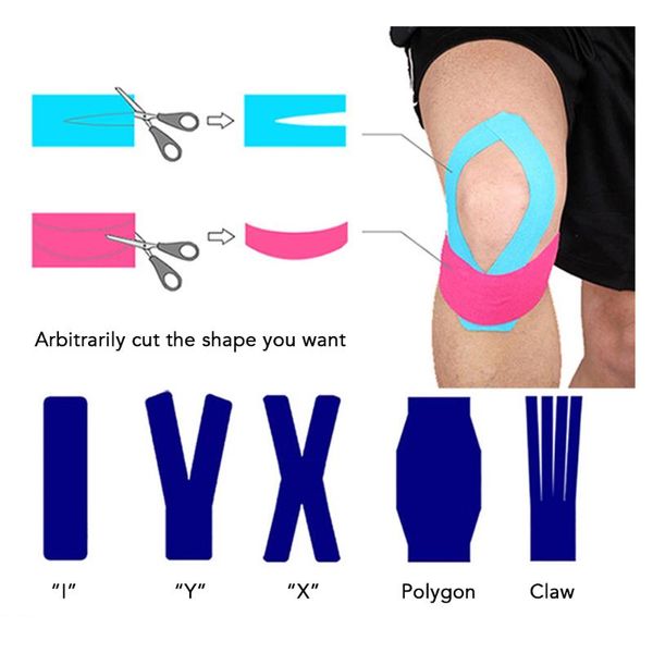 

muscle support athletic tape pain relief muscle tape shin splints for shoulder knees elbows 16ft sports bandage anti-allergic, Black;gray