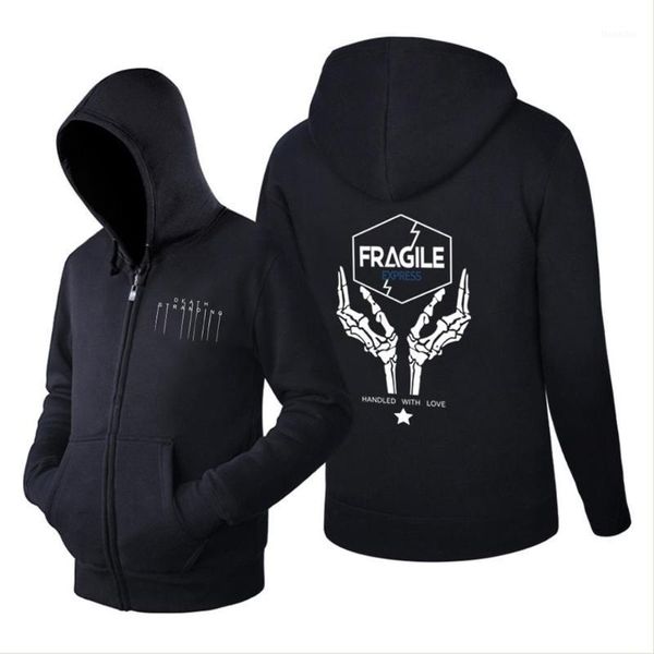 

men's hoodies & sweatshirts death cosplay stranding 3d print hoodie zipper zip up jacket sweatshirt pullover coat1, Black