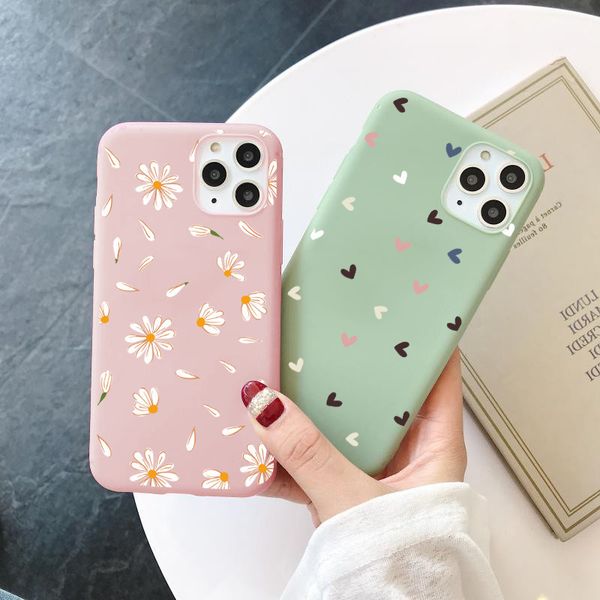 

love heart couple daisy flowers case for oppo reno2 f 3 realme 5 pro f5 f11 f9 a83 a3s a71 a57 a59 a33 a37 r9 r9s a5 2020 cover