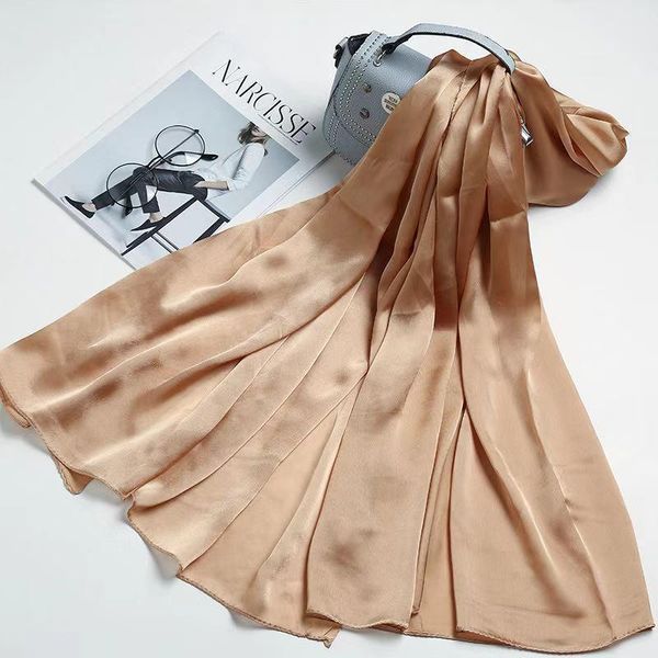 

monochromatic female emulation silk scarves, silk texture thickening new pure color long cloth scarf scarves zs23, Blue;gray