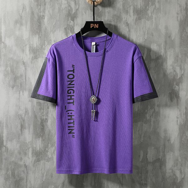 

2021 summer cotton oversized t-shirts homme new man's short sleeves funny printing letter nice fashion shirt k329 envb, White;black