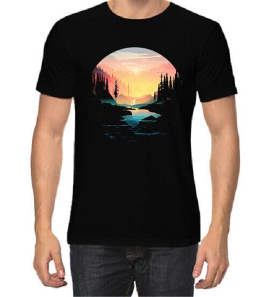 

forest sunset circle men's fashion new with tags loose size ajax funny hoodie designers t shirts sweatshirt