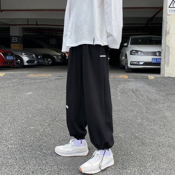 

fall 2020 men's casual with drawstring pants and binding feet