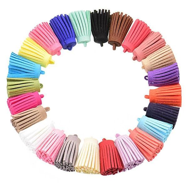 

20pc faux leather mini tassel fringe diy jewelry keychain straps pendant crafts handmade making tassels fabric decor accessories h bbytzk