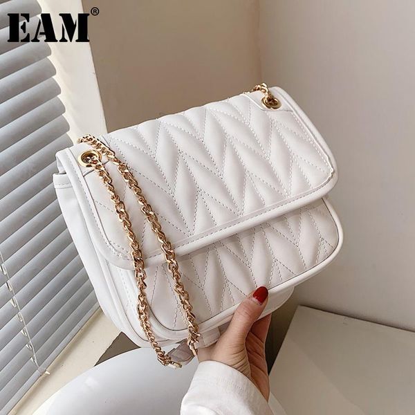 

cross body [eam] women large capacity embroidery pu leather flap personality all-match crossbody shoulder bag fashion tide 2021 18a1760
