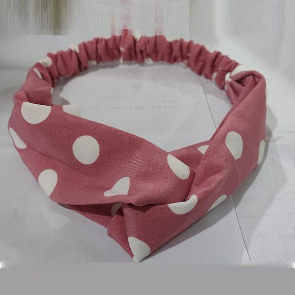 

1pc women girls polka dot print cross knot headbands korean style hairband head hoop makeup face washing turban hair accessories q bbyubs