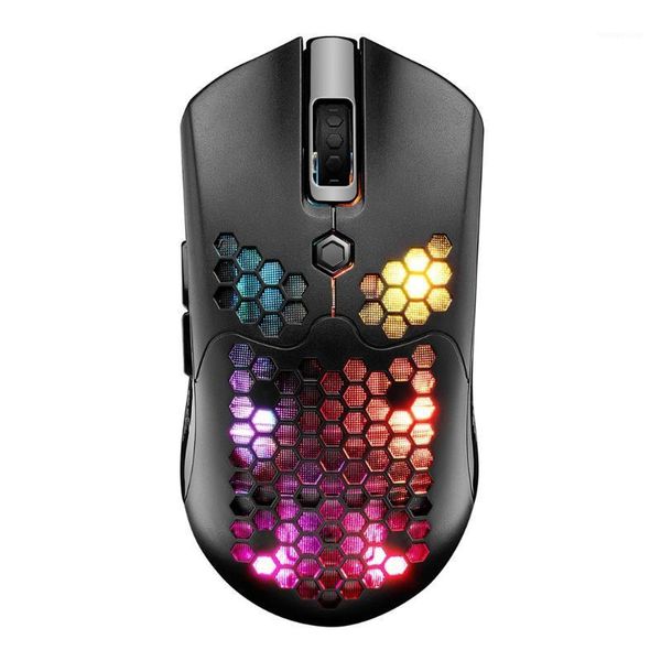 

12000dpi dual mode wired/ wireless gaming mouse 7 key hollow out rgb light mause mini noiseless mice for pc lapmac#t21