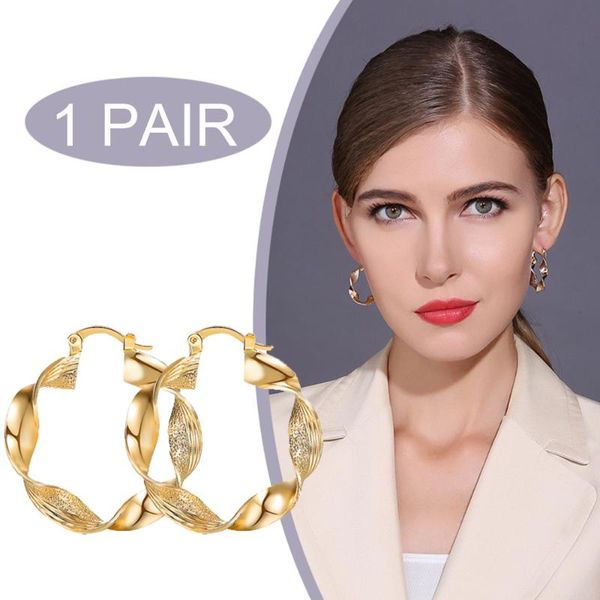 

hoop & huggie twisted lovely small earring gold plated earrings circle chic hoops cute brincos womans jewelry, Golden;silver