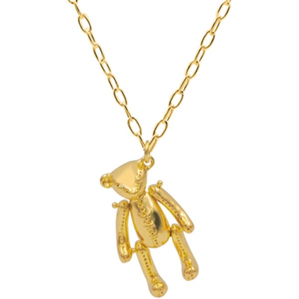 

emboscada jovem 925 colar prata urso pingente nicho camisola selvagem longa corrente pingentes feminino mar presentes natal hip hop vk4l, Silver